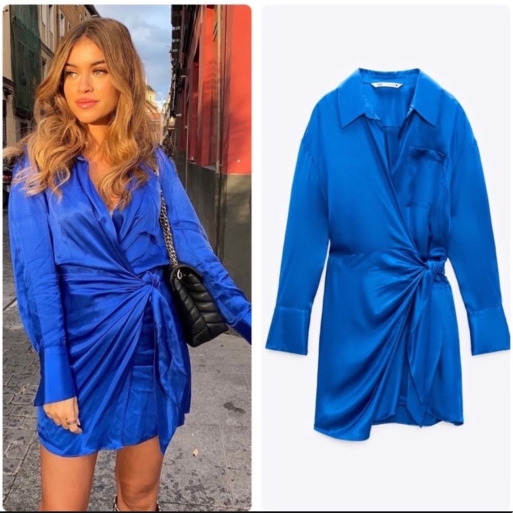 Modern silk dress! From Zara is beautiful!